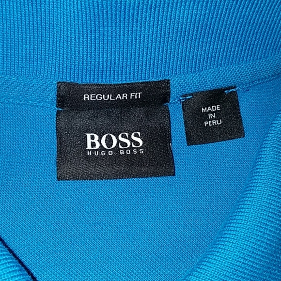 Hugo Boss Polo, Blue, 100% Authentic, LARGE - Picture 2 of 5